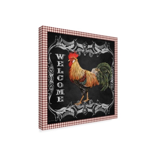 Jean Plout 'Welcome Rooster 6' Canvas Art,24x24